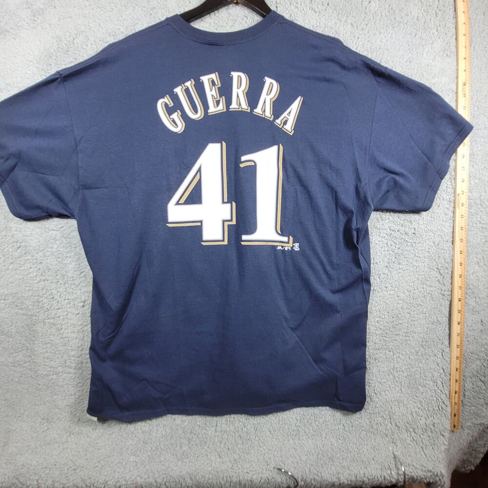 BREWERS MILWAUKEE‎ $41 GUERRA MAJESTIC TSHIRT SIZE 2XL XXL